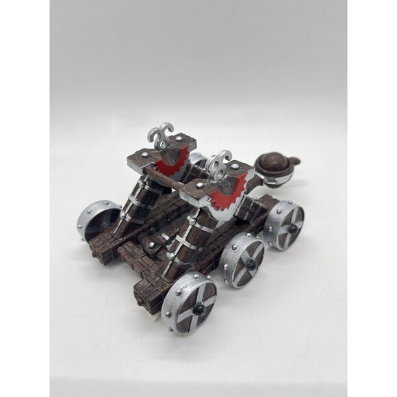 2003 PAPO Medieval Red Knights BATTERING RAM 4.5" Siege Weapon Toy Figure - Picture 1 of 9